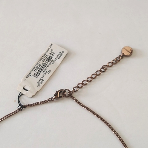 Givenchy Brown Tonal Rhinestone Y Drop Necklace - Picture 7 of 10